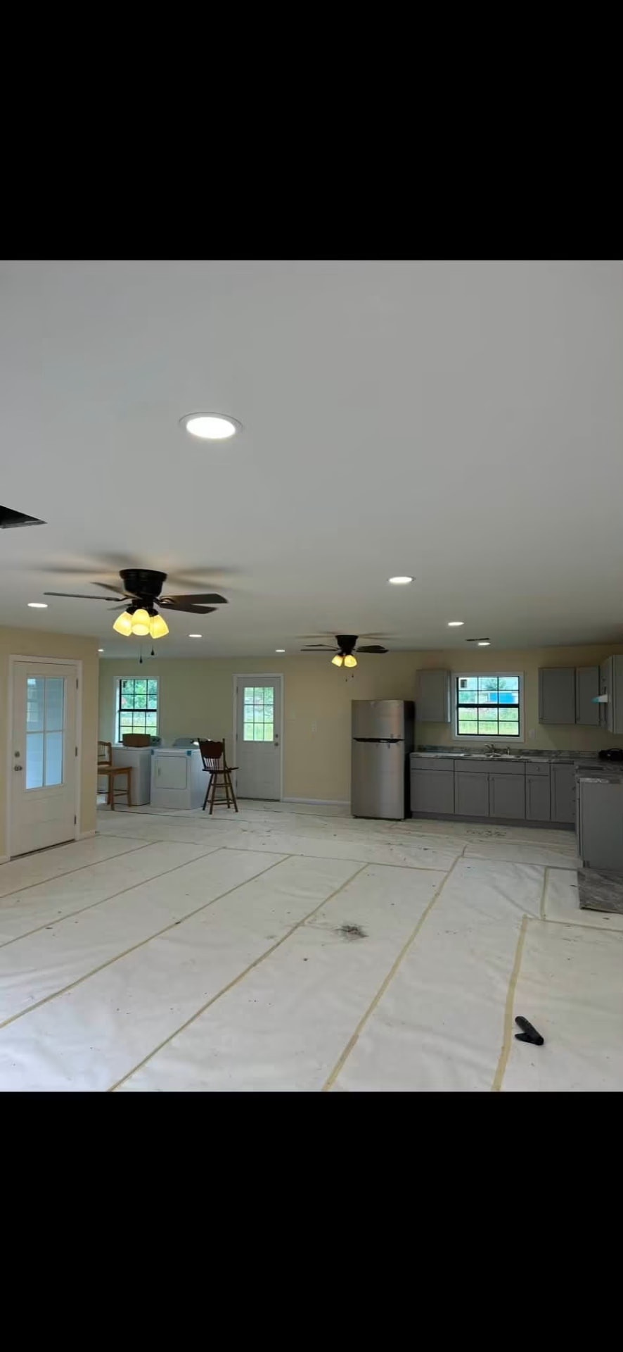 Finished remodel with new lighting, fans and outlets
